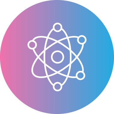 Bir atom simgesinin vektör illüstrasyonu