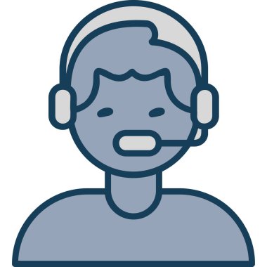 avatar erkek kişi simgesi doldurulmuş ana hatlar biçimi