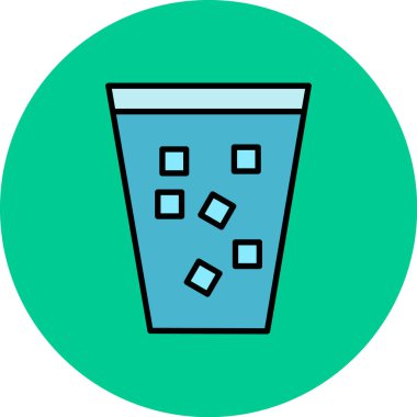 Bir içecek simgesinin vektör illüstrasyonu