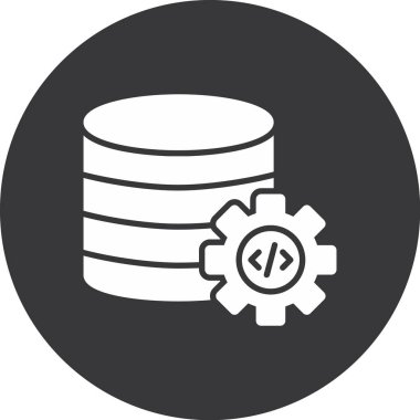 veritabanı vektör simgesi modern basit illüstrasyon