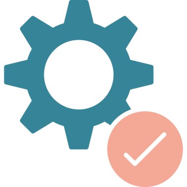 dişli düz vektör simgesi