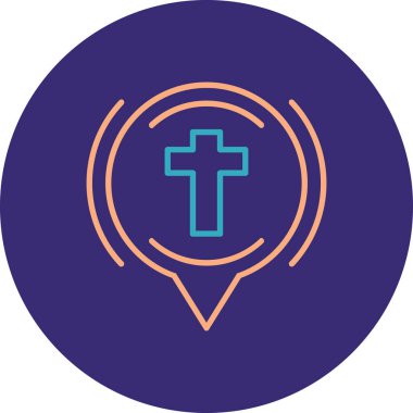 Hıristiyan dini simgesinin vektör illüstrasyonu