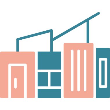 bina simgesi, vektör illüstrasyonu