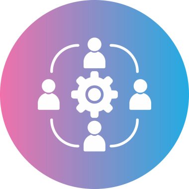 Takım çalışmasının insan simgesinin vektör illüstrasyonu