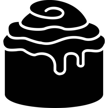 Pastane pasta ikonu ana hatlarıyla