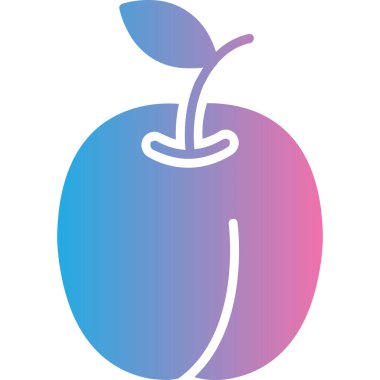 Elma. Web simgesi basit illüstrasyon