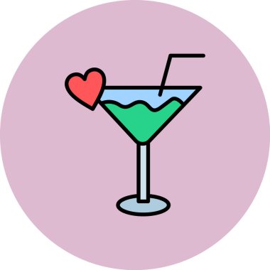 Bir bardak şarabın vektör çizimi