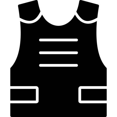 Yelek simgesi, vektör çizimi