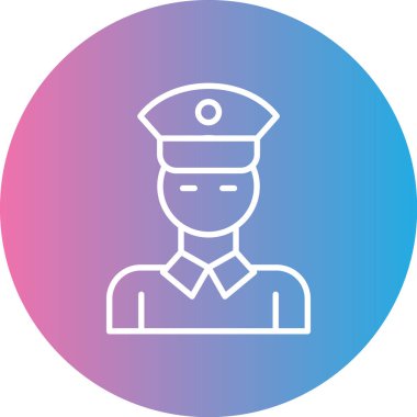 Bir polis simgesinin vektör illüstrasyonu