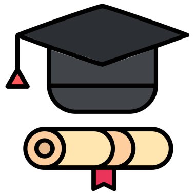 kapsül mezuniyet eğitim simgesi - özet biçimi