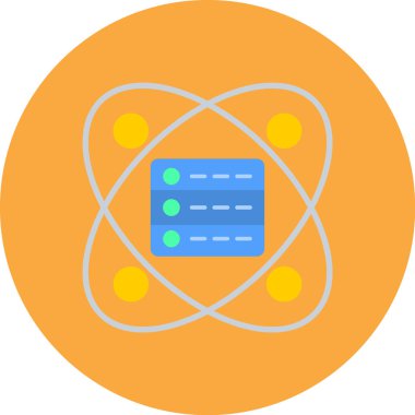 atom. Web simgesi basit illüstrasyon