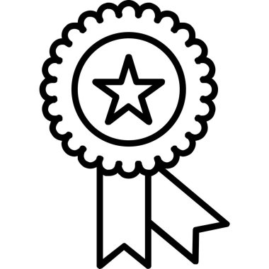 Madalya ödülü vektör simgesi