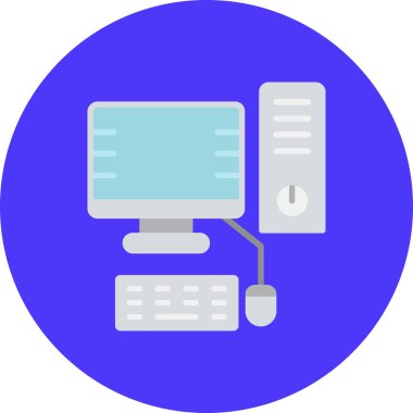 Bilgisayar. Web simgesi basit illüstrasyon