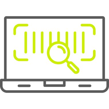 Web tasarımı için arama motoru optimizasyon simgesi ana hatlarıyla izole edilmiş vektör çizimi