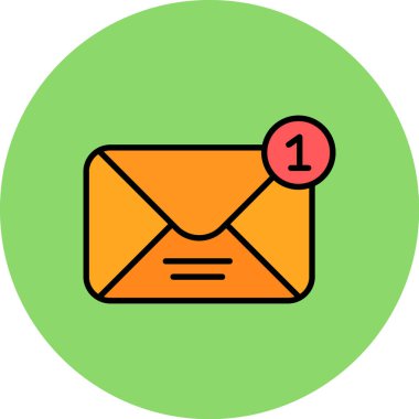 E-posta. Web simgesi basit illüstrasyon