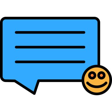 Sohbet simgesi vektör illüstrasyonu