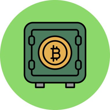 bitcoin. Web simgesi basit illüstrasyon