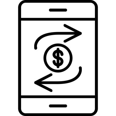 Mobil bankacılık vektör çizim