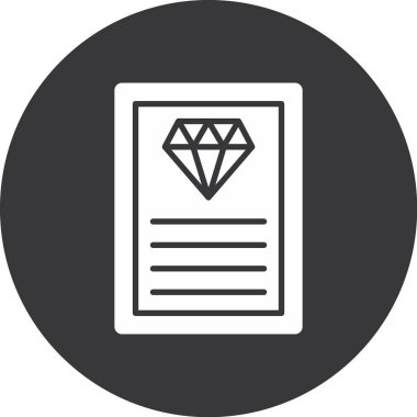 Modern belgenin vektör illüstrasyon simgesi