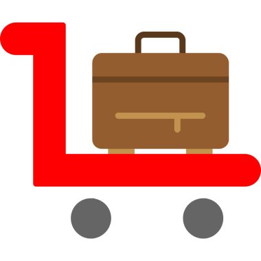 Bagaj arabası vektör simgesi