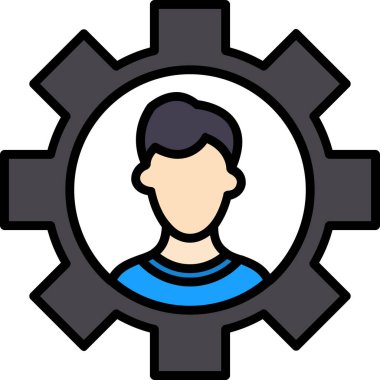 Adamım. Web simgesi basit illüstrasyon