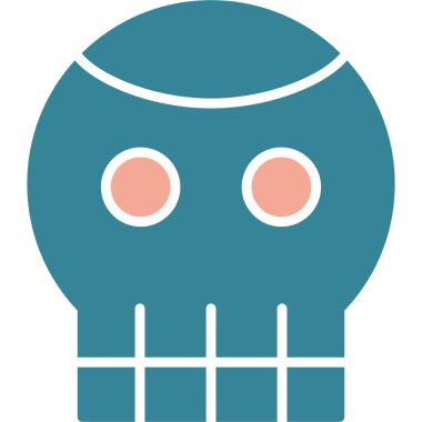 Kafatası. Web simgesi basit illüstrasyon