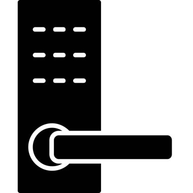 Otel anahtarı simgesi, basit tasarım illüstrasyonu