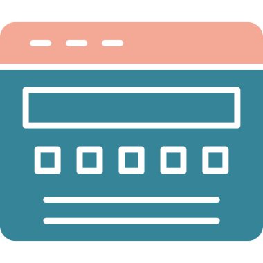 Tarayıcı. Web simgesi basit illüstrasyon