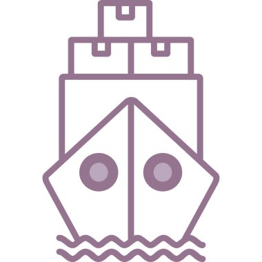 Gemi simgesi vektör illüstrasyonu