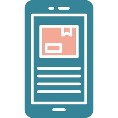 Geliştirme ve vektör illüstrasyonu için web mobil geliştirme simgesi