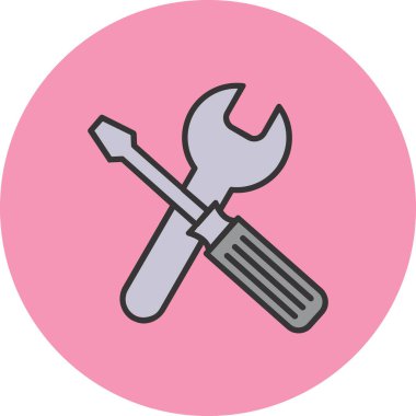 İngiliz anahtarı. Web simgesi basit illüstrasyon