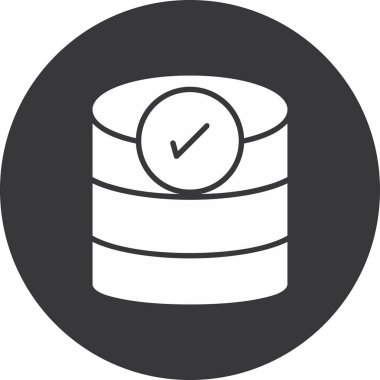 veritabanı düz vektör simgesi