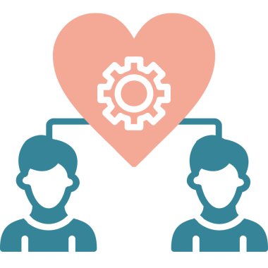 Kolayca düzenleyebilen ve değiştirebilen sevgi ve ilişki vektörü simgesi