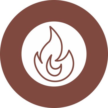 Alev simge vektör çizim