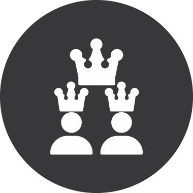 beyaz arkaplanda izole edilmiş modaya uygun düz biçimli kral simgesi.