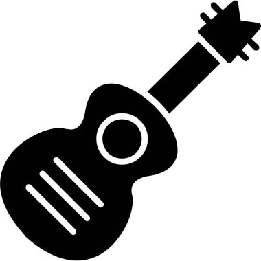 Gitar. Web simgesi basit illüstrasyon