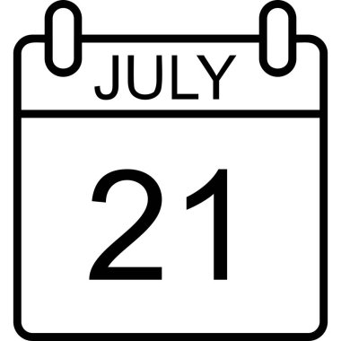 Takvim satırı simgesi, vektör çizim