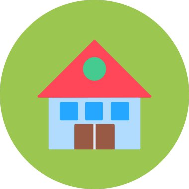 Ev. Web simgesi basit illüstrasyon