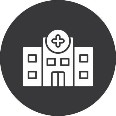 Hastane simgesinin vektör illüstrasyonu