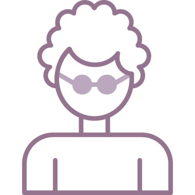 Gözlüklü ve maskeli adam, vektör çizimi tasarımı