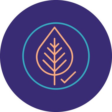 Yaprak ikonu vektör illüstrasyonu