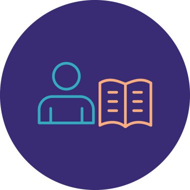 Kitap. Web simgesi basit illüstrasyon