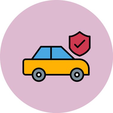 Araba sigortası. Basit resimleme