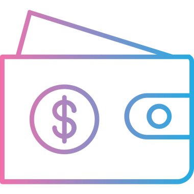 Dolar. Web simgesi basit illüstrasyon