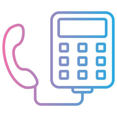 Telefonunuz var. Web simgesi basit illüstrasyon