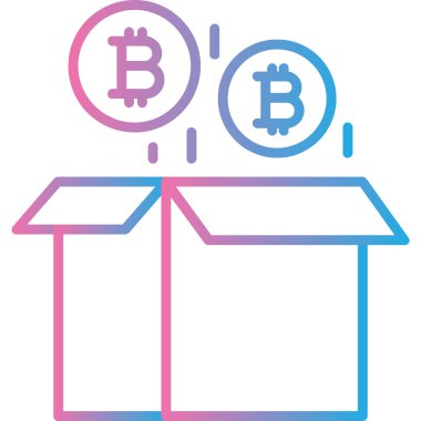 bitcoin. Web simgesi basit illüstrasyon