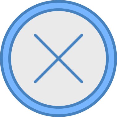 çapraz simge, basit resimleme