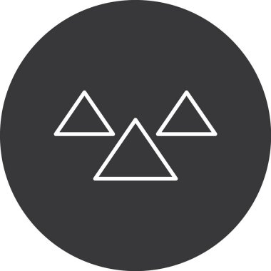 Bir dağın bir simgesinin vektör illüstrasyonu