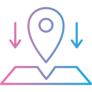 Harita konumu simgesi beyaz arkaplanda izole edilmiş. konum sembolü vektör illüstrasyonu