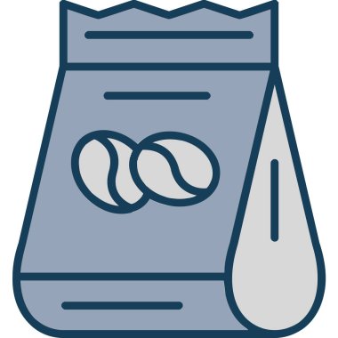 kahve makinesi simgesi, ana hatlı vektör çizimi